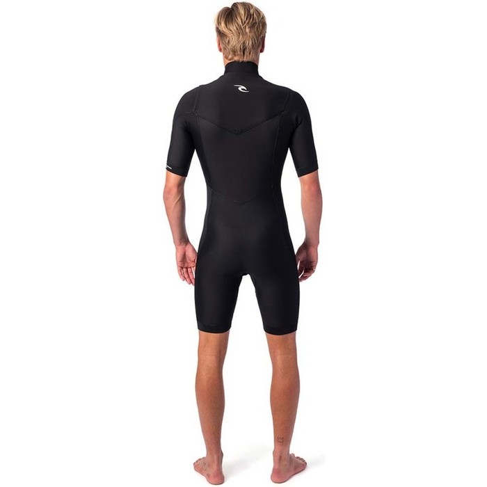 2024 Rip Curl Mens Dawn Patrol 2mm Chest Zip Shorty Wetsuit WSP9GM - Black